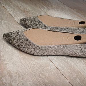 Rothy's PEARL METALLIC POINTS Size 7.5 Excellent Condition